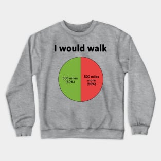 I Would Walk - song pie chart Crewneck Sweatshirt